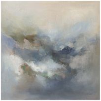Kehystetty taulu Home4You 100x100 cm, abstrakti myrsky, sininen