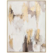 Kehystetty taulu Home4You 90x120 cm, abstrakti hohde, beige