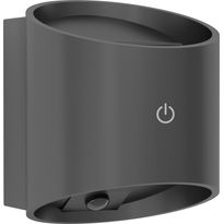 Ulkoseinävalaisin LED Tressanti oval musta