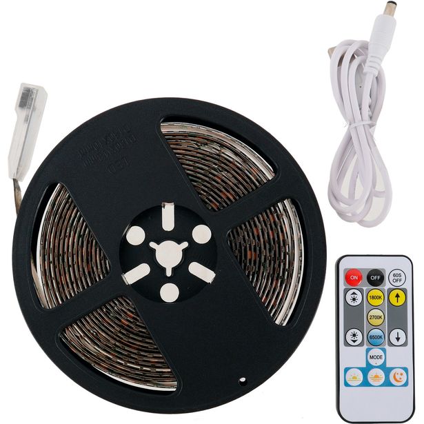 LED-valonauha Led Energie, USB, CCT, 5m, kaukosäädin