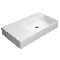 Pesuallas Interia Kube X 800x470 mm, oikea, valkoinen