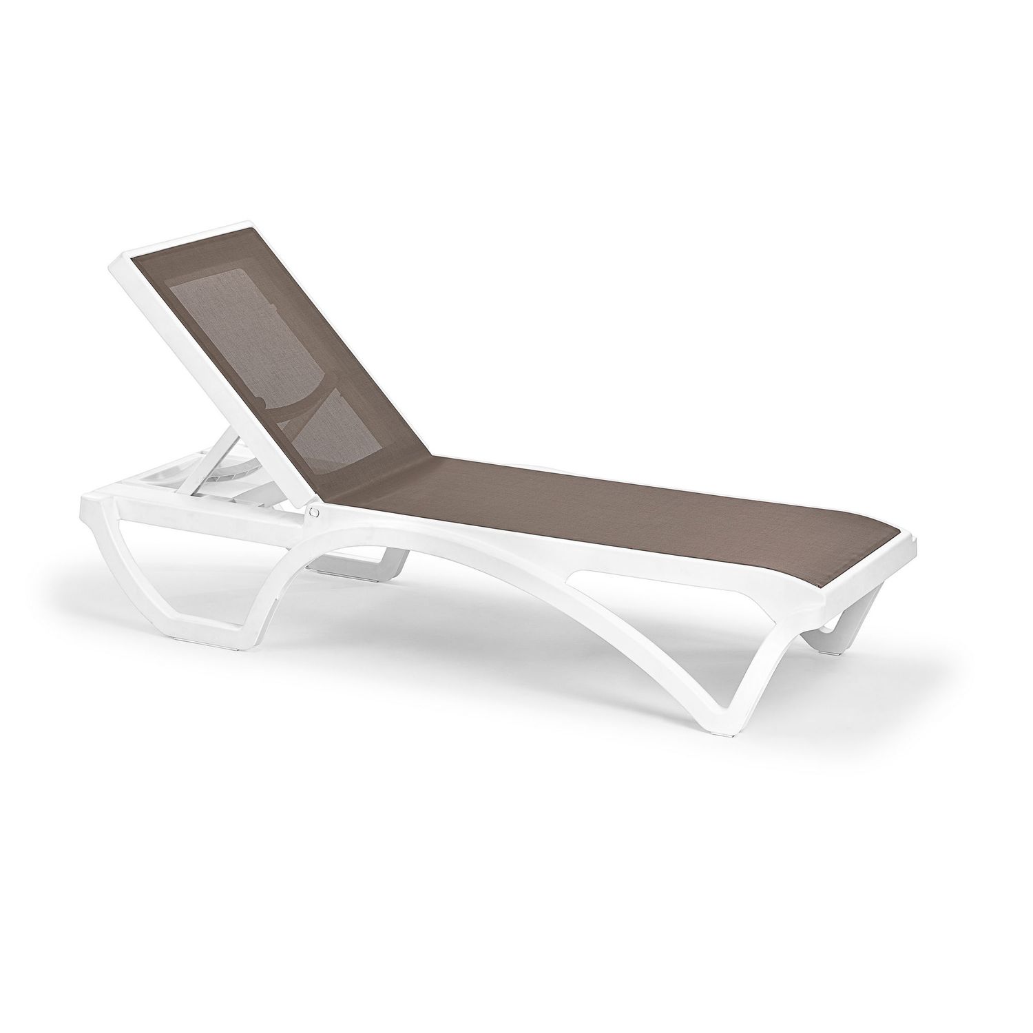Aurinkotuoli Linento Garden Royal Mesh Sunlounger, muovi, beige/valkoinen