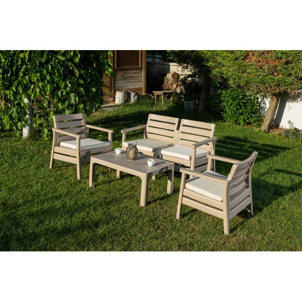 Oleskeluryhmä Linento Garden Double, 4-istuttava, beige