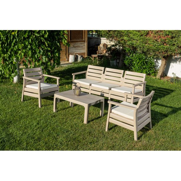 Oleskeluryhmä Linento Garden Triple, 5-istuttava, beige