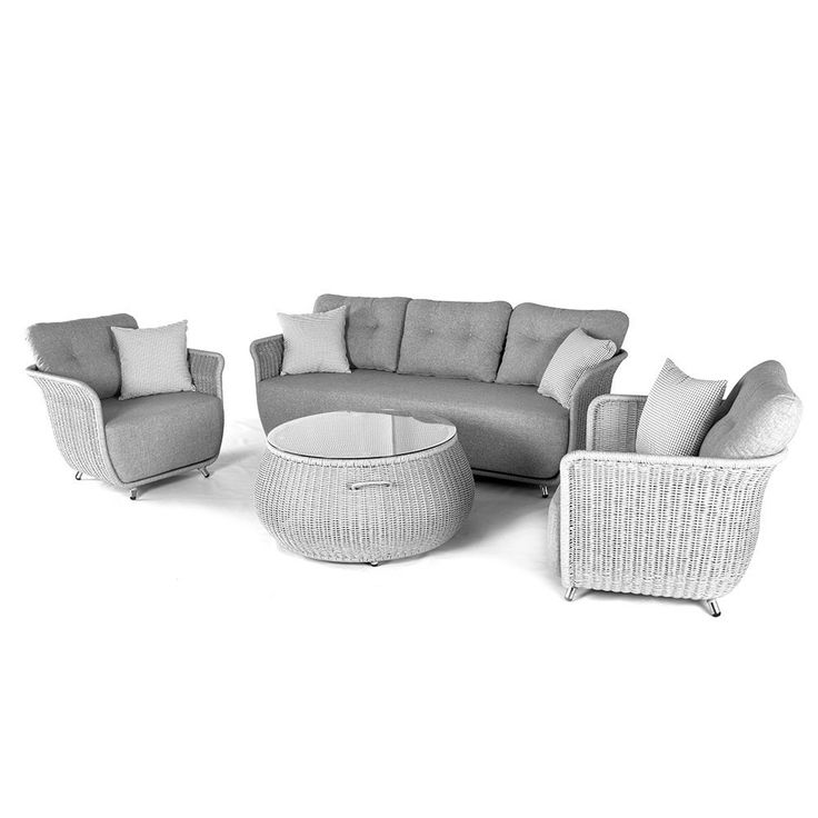 Oleskeluryhmä Linento Garden Safran, 4-istuttava, antrasiitti