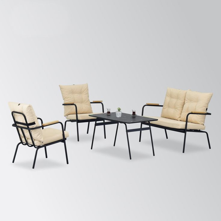 Oleskeluryhmä Linento Garden Beymen, 4-istuttava, beige