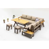 Oleskeluryhmä Linento Garden Daisy, 8-istuttava, beige