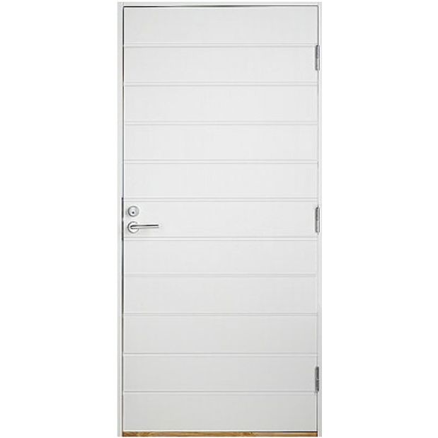 Ulko-ovi Aarni Vaaka Plus 10x21, karmi 115mm, valkoinen