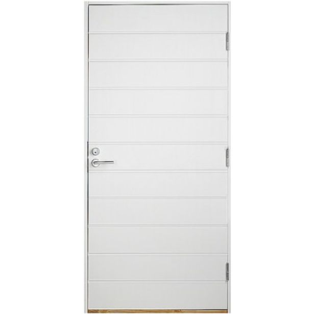 Ulko-ovi Aarni Vaaka Plus 10x21, karmi 115mm, valkoinen