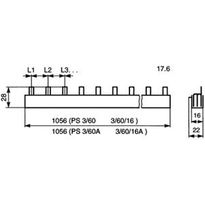 Virtakisko 3v/60mod/10mm2 PS3/60