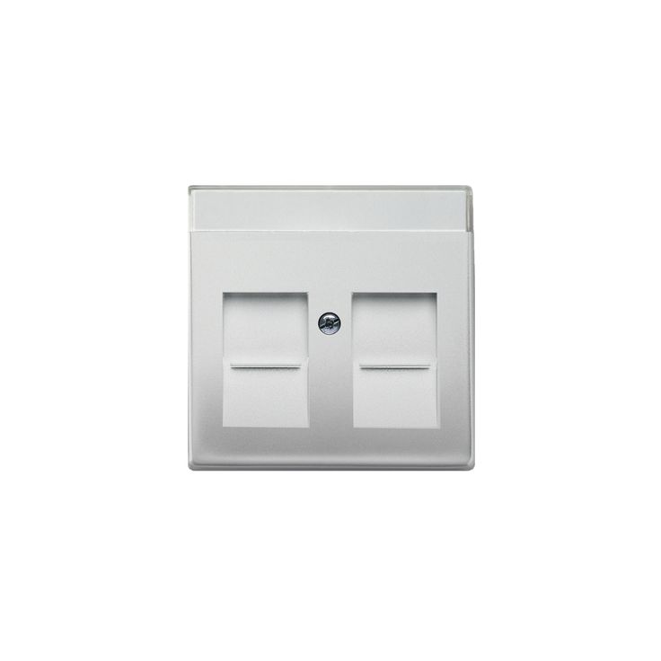 Keskiölevy Impressivo 2 x RJ45 liittimelle, pölyluukut, aito teräs