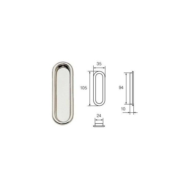 Liukuoven vedin Abloy 402, kromattu