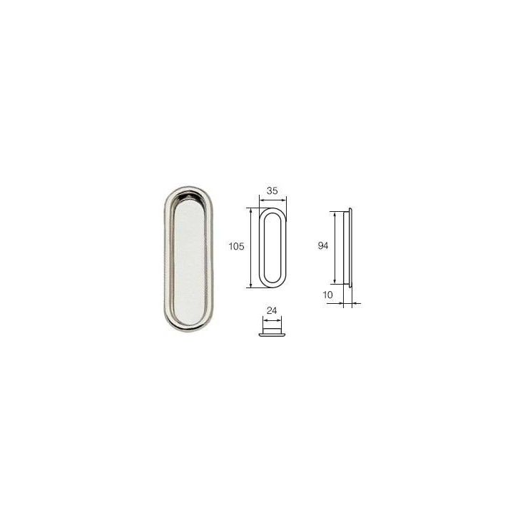 Liukuoven vedin Abloy 402, kromattu