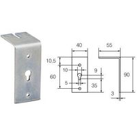 Liukuoven peitelaudan kannatin Abloy 407 FE/ZN