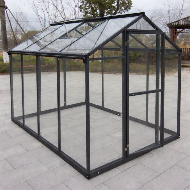 Kasvihuone AB Polar Elegant 4,3m², turvalasit, harmaa alumiinirunko