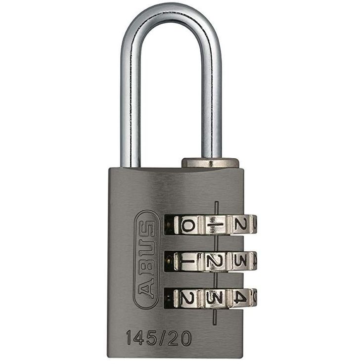Riippulukko Abus Numerokoodilukko 20mm, 145/20, metalliväri