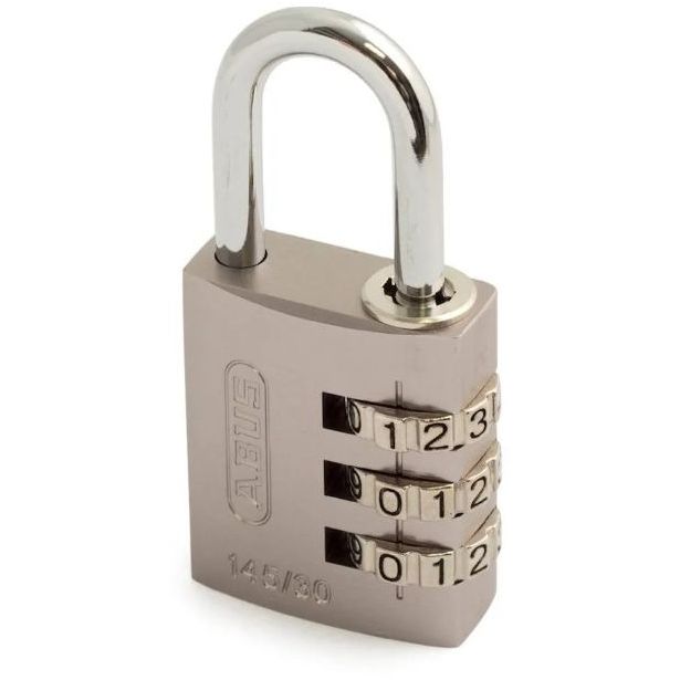 Riippulukko Abus Numerokoodilukko 30mm, 145/30, metalliväri
