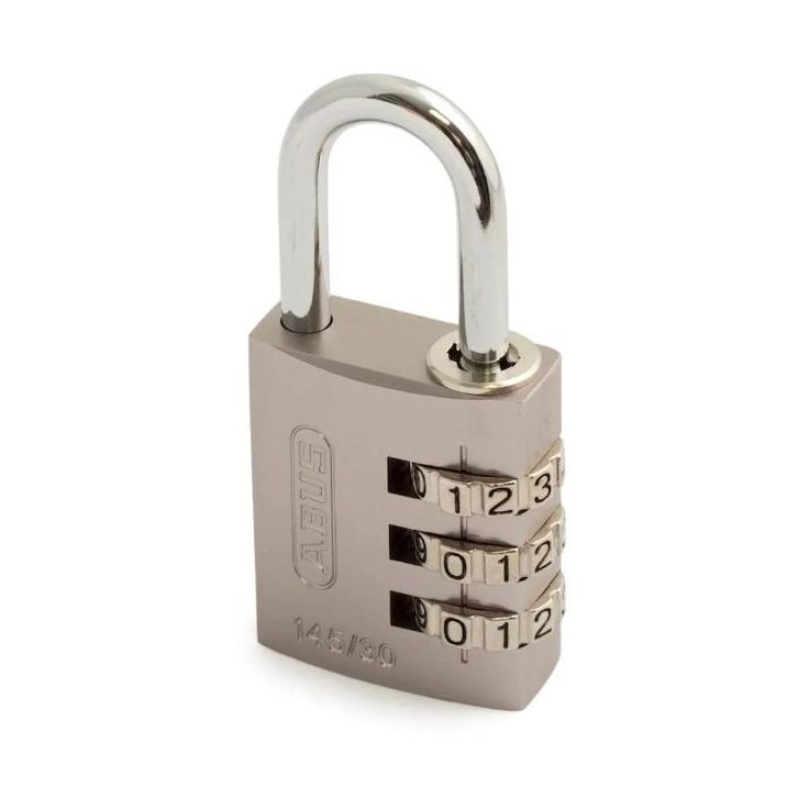 Riippulukko Abus Numerokoodilukko 30mm, 145/30, metalliväri
