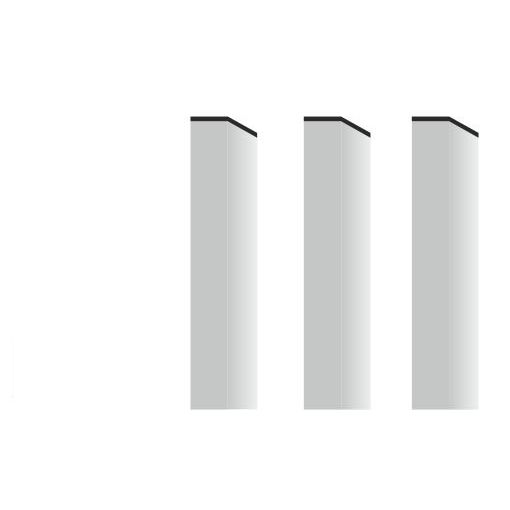 Nelikulmainen sinkitty aitatolppa, 80x80mm, korkeus 200cm, sinkki