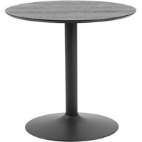 Ruokapöytä Home4You IBIZA Ø80xK75 cm, musta