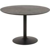 Ruokapöytä Home4You IBIZA Ø110xK74 cm, musta