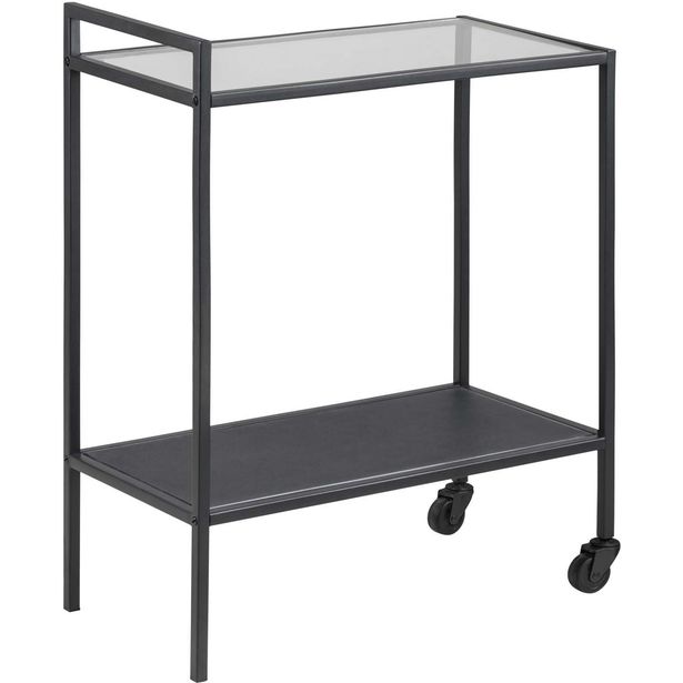 Serving trolley SEAFORD 60x30xH75cm, black