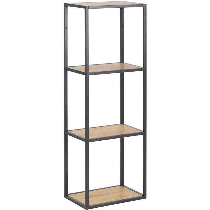 Wall shelf SEAFORD 24x37xH108cm, oak