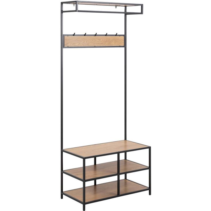 Clothes rack SEAFORD 77x40xH185cm, wild oak