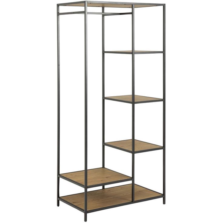 Clothes rack SEAFORD 77x45xH165cm, wild oak