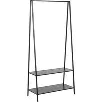 Vaateteline Home4You SEAFORD 77x37xK165 cm, musta