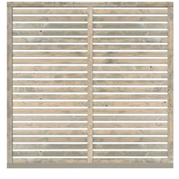 Aitaelementti Palmako Nina1 GYVPI 1800x1800mm painekyllästetty harmaa, 5kpl/pkt