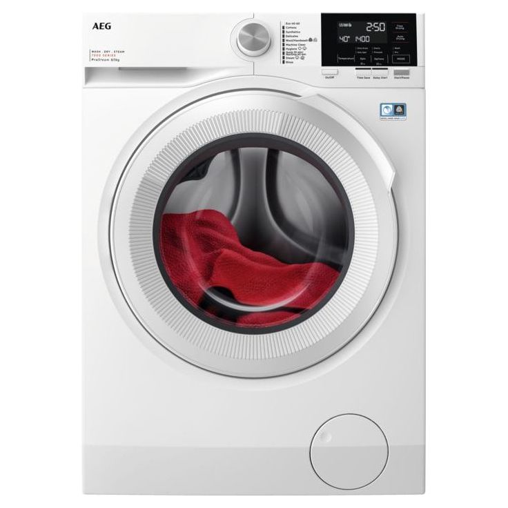 Kuivaava pyykinpesukone AEG 7000 ProSteam LWR722O84G, 60cm, valkoinen