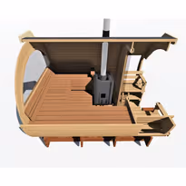 Tynnyrisauna Alex Delux ARCTIC FINLAND HOUSE, Ø 2.3x3m, sis. kiuas ja hormi