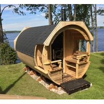 Tynnyrisauna Alex Delux ARCTIC FINLAND HOUSE, Ø 2.3x3m, sis. kiuas ja hormi