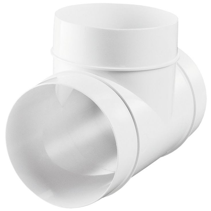 IV-kanavan T-haara Airsec 125 mm, muovi