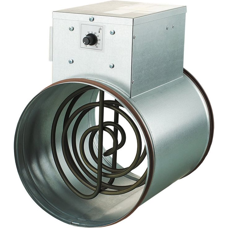 Kanavalämmitin Airsec NK 160-1.2-1 U, 160 mm/1.2 kW, integroitu termostaatti