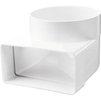 IV-kanavien muuntoliitin Airsec 55x110 -100 mm, 90°, muovi