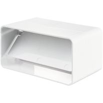 Muovikanavan päätytulpan aihio Airsec 55x110 mm, takaiskuventtiilillä, muovi