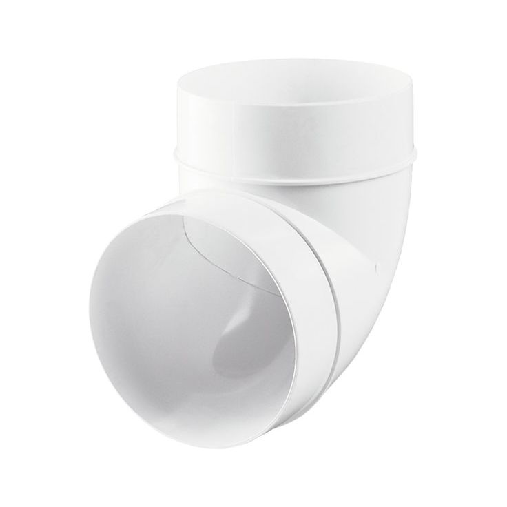 IV-kanavan käyrä Airsec 125 mm, 90°, muovi