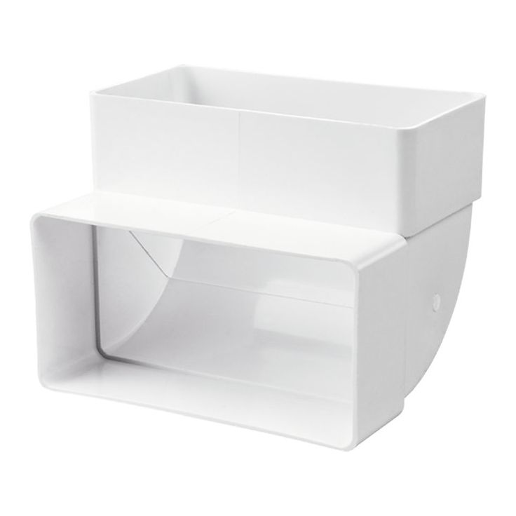 IV-kanavan käyrä Airsec 55x110 mm, 90°, vertikaalinen, muovi
