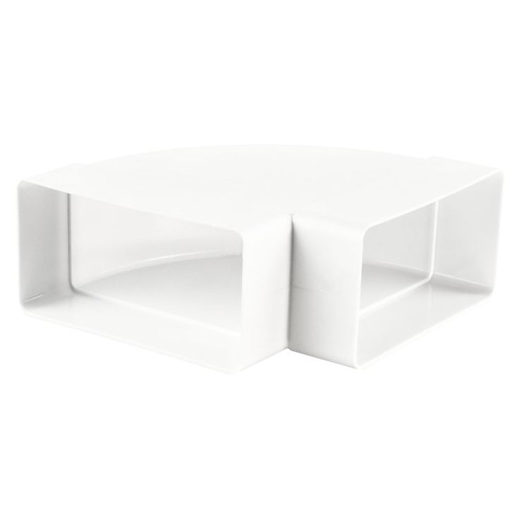 IV-kanavan käyrä Airsec 55x110 mm, 90°, horisontaalinen, muovi 