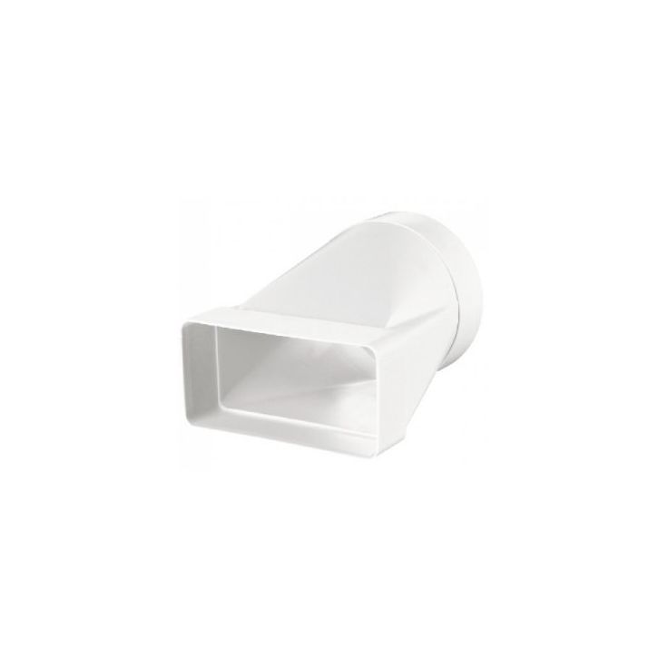 Muuntoliitin IV-kanavaan Airsec, kantti-pyöreä, 60x204-125mm, muovi