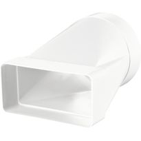 Muuntoliitin IV-kanavaan Airsec, kantti-pyöreä, 60x204-125mm, muovi