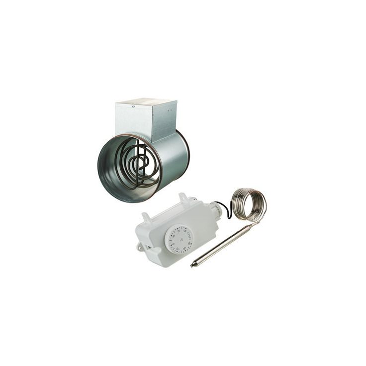 Kanavalämmitin Airsec, 125mm/1200W + termostaatti