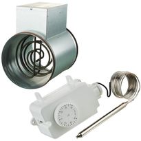 Kanavalämmitin Airsec, 200mm/1200W + termostaatti