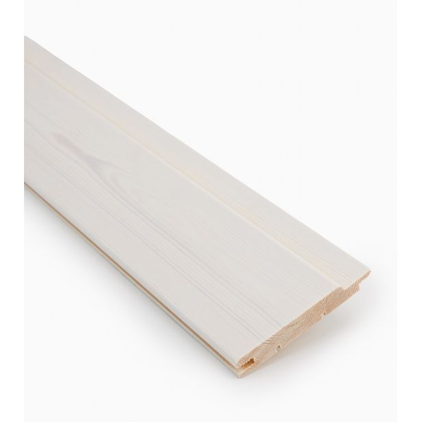 Sisustuspaneeli Jokiwood STV 12x95x2100mm, mänty, valkolakattu, päätypontattu