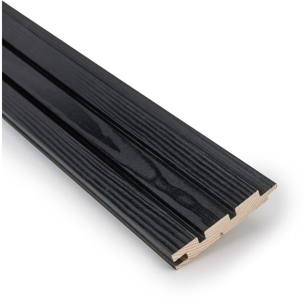 Rimapaneeli Jokiwood 2-valeura 15x95x2370mm, mänty, saunasuojattu, musta, päätypontattu
