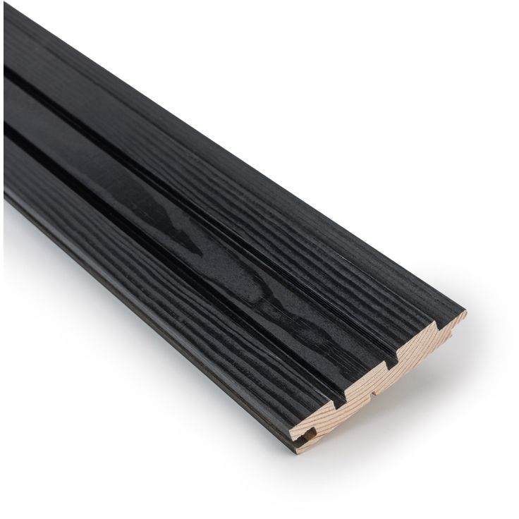 Rimapaneeli Jokiwood 2-valeura 15x95x2370mm, mänty, saunasuojattu, musta, päätypontattu
