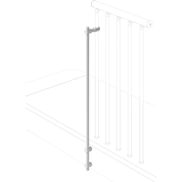 Porraskaiteen jäykistysosa Rintal, pilarin ja laatan väliin