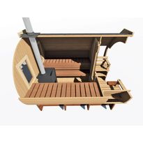 Tynnyrisauna Alex Basic ARCTIC FINLAND HOUSE, Ø 2.3x3m, sis. kiuas ja hormi